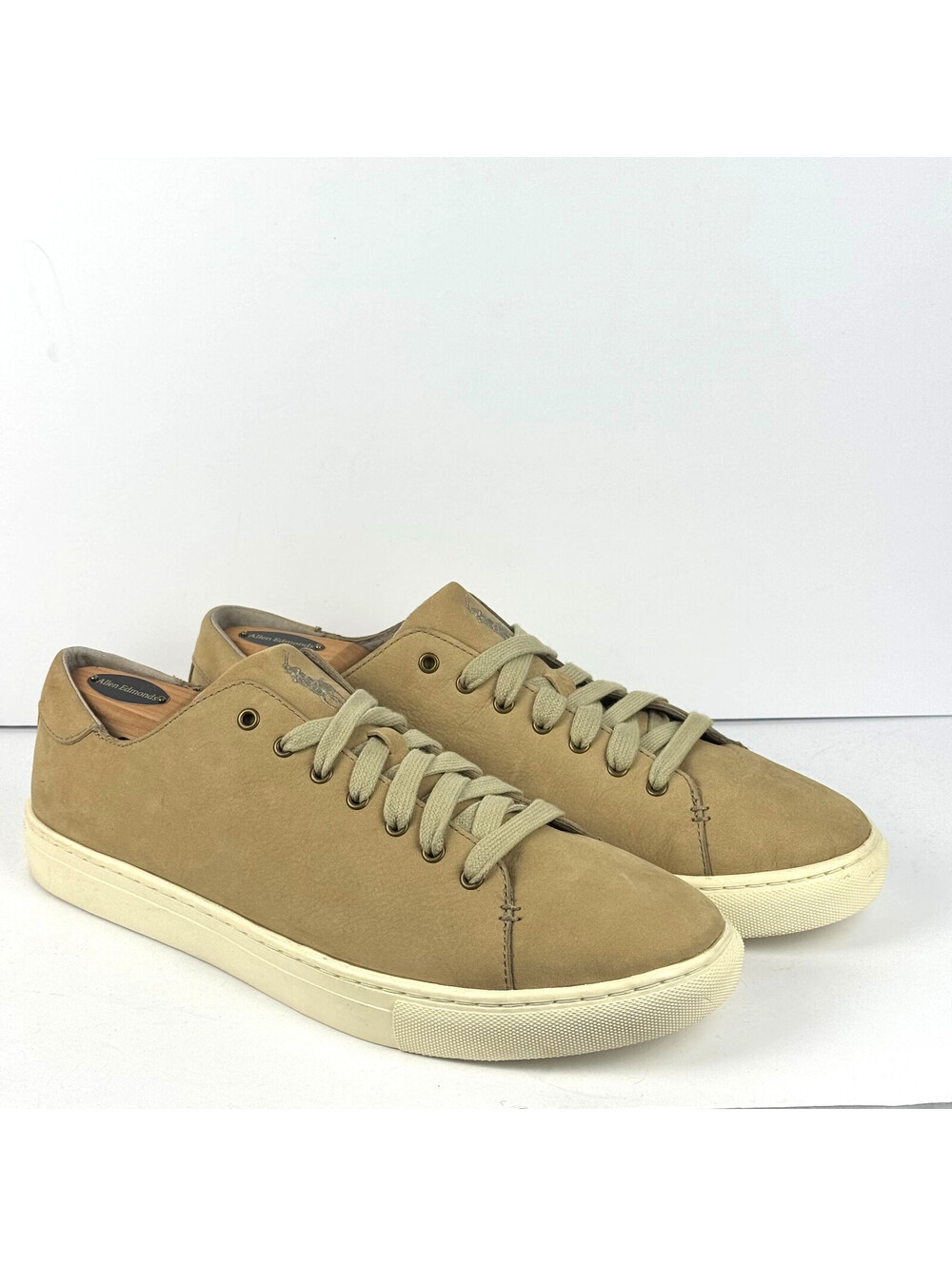 Polo Ralph Lauren Jermain Mens 13 D Tan Suede Leather Sneaker Shoes EUC